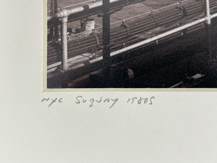 John Conn B&W Photograph NYC Subway 1980s Signed J.F. Conn 9.5 X 7 [Photo 5]