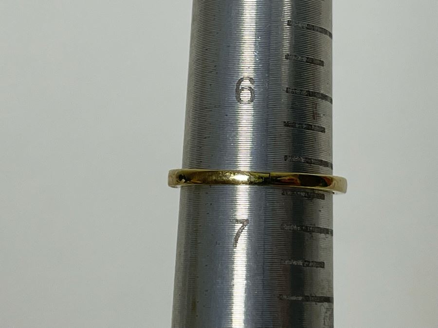 10K Gold Dyed Turquoise CZ Ring Size 6.75 4.1g [Photo 9]