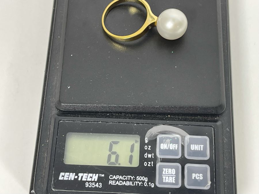 18K Gold Mikimoto Pearl Ring Size 7.5 6.1g Retails $1,800-$2,700 [Photo 10]