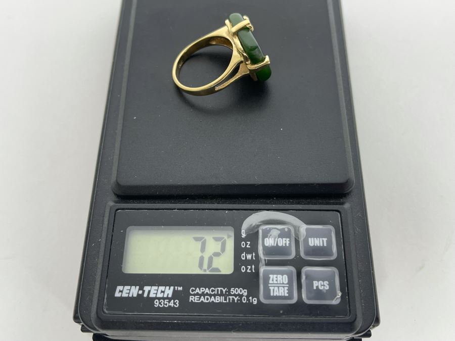 14K Gold Nephrite Ring Size 8 Retails $500-$750 [Photo 11]