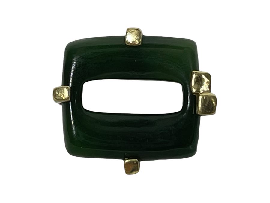 14K Gold Nephrite Ring Size 8 Retails $500-$750 [Photo 12]