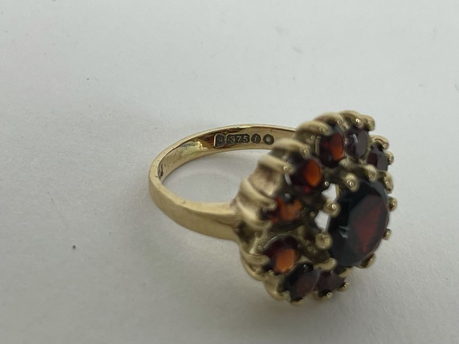 9K Gold Garnet Ring Size 4 4.5g Retails $200-$300 [Photo 9]