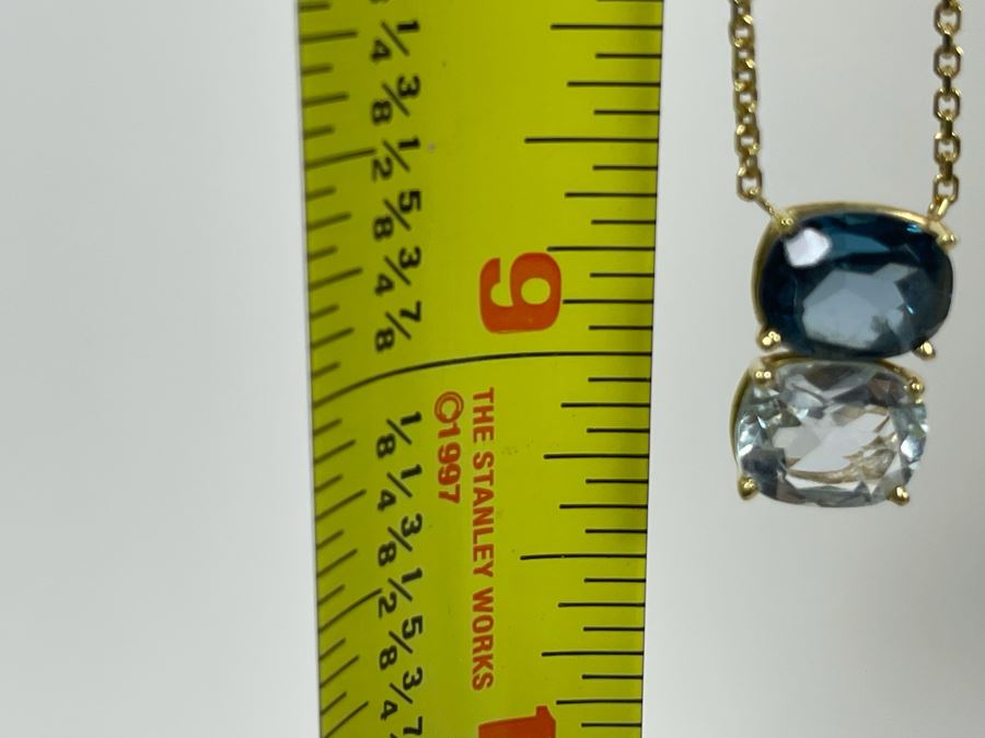 14K Gold Topaz Pendant 18' Necklace $600-$900 [Photo 11]