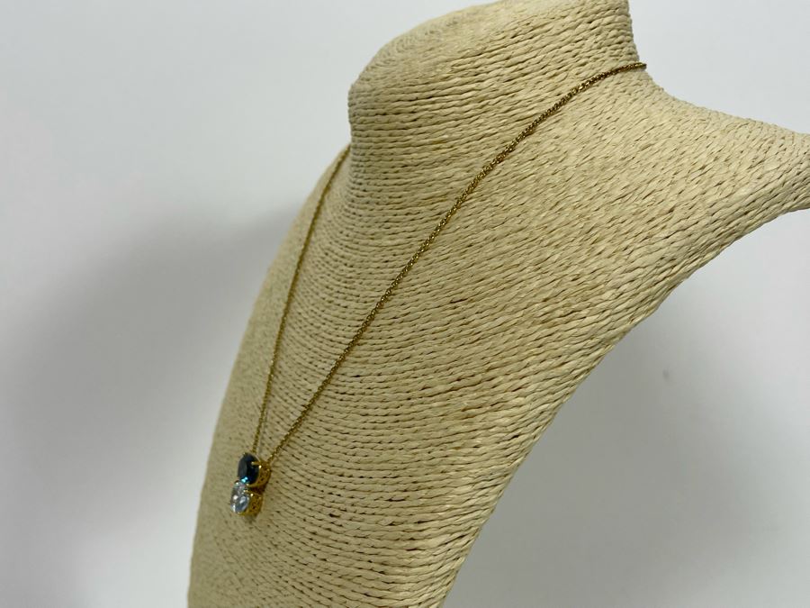 14K Gold Topaz Pendant 18' Necklace $600-$900 [Photo 5]