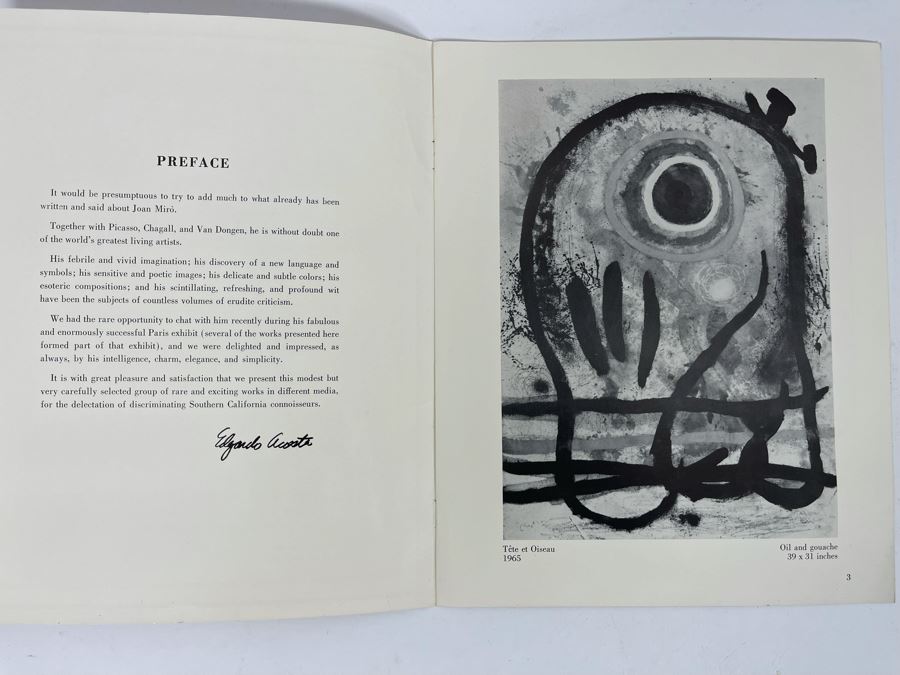 Vintage 1967 Joan Miro Edgardo Acosta Gallery Beverly Hills CA Gallery Catalog Brochure [Photo 6]