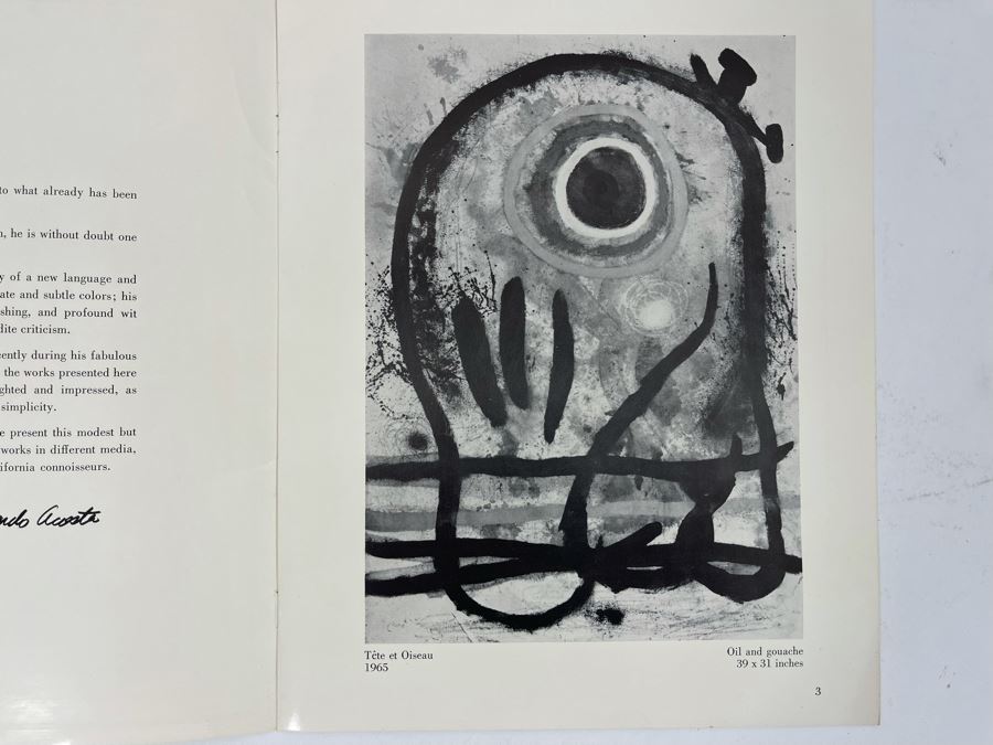 Vintage 1967 Joan Miro Edgardo Acosta Gallery Beverly Hills CA Gallery Catalog Brochure [Photo 7]
