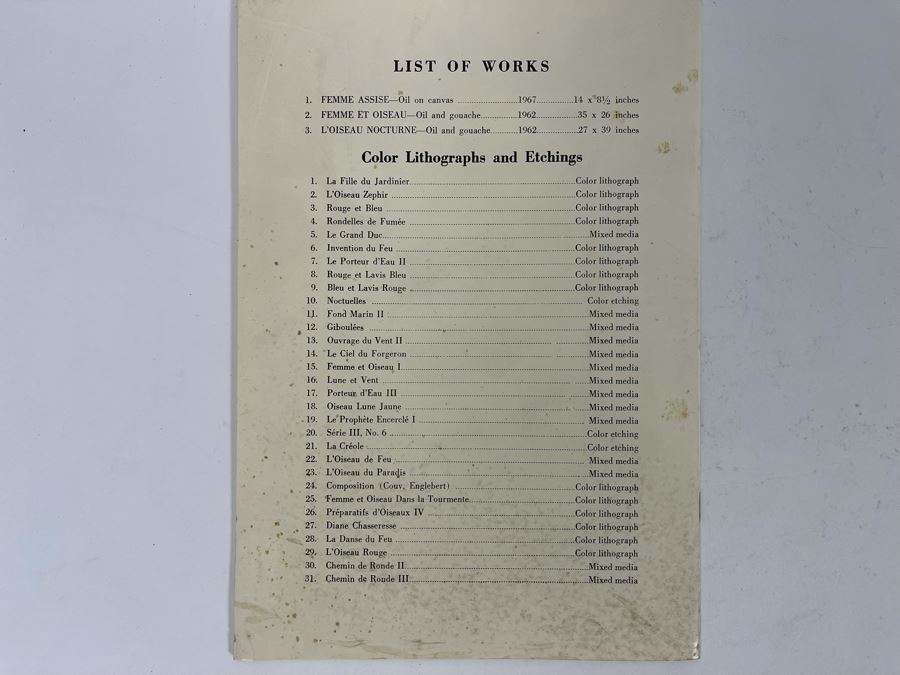 Vintage 1968 Joan Miro Edgardo Acosta Gallery Beverly Hills CA Gallery Catalog Brochure [Photo 9]