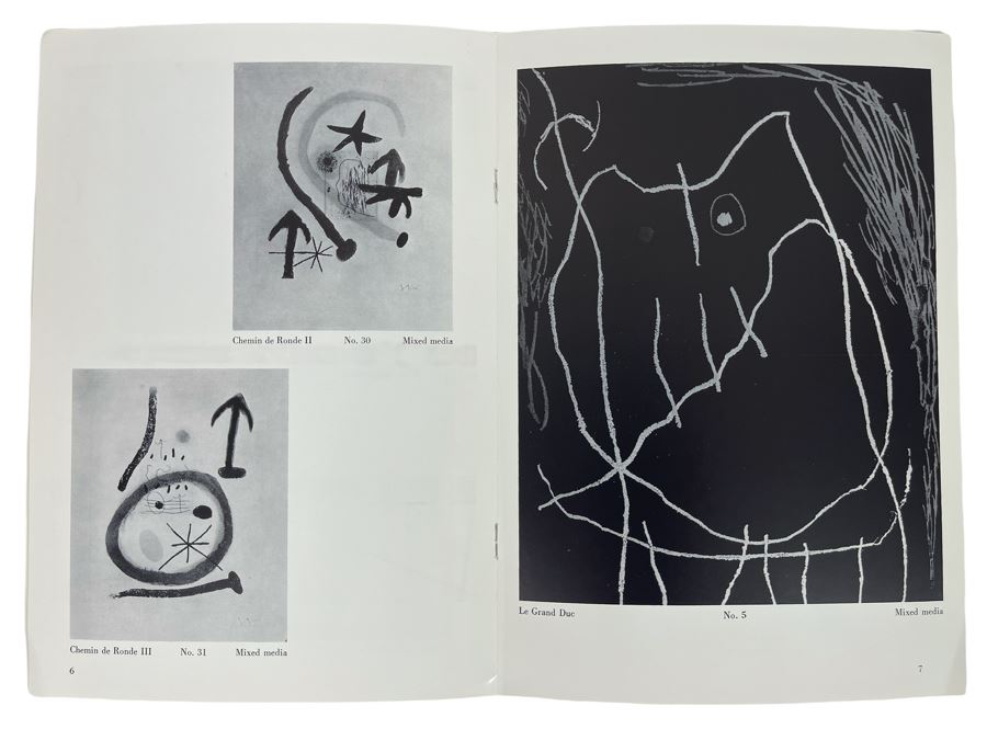Vintage 1968 Joan Miro Edgardo Acosta Gallery Beverly Hills CA Gallery Catalog Brochure