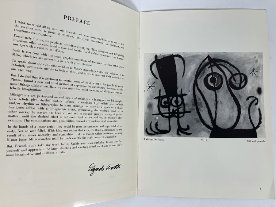 Vintage 1968 Joan Miro Edgardo Acosta Gallery Beverly Hills CA Gallery Catalog Brochure [Photo 4]