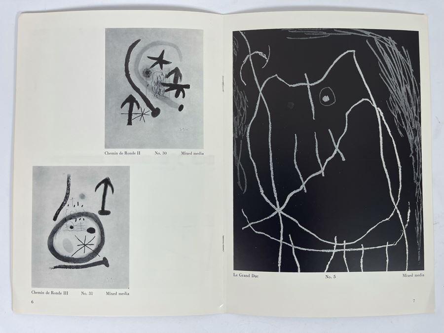 Vintage 1968 Joan Miro Edgardo Acosta Gallery Beverly Hills CA Gallery Catalog Brochure [Photo 2]