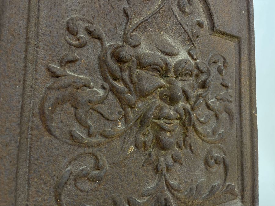 Heavy Cast Iron Architectural Relief Plate Fireback 18W X 19H X 1.25D [Photo 6]
