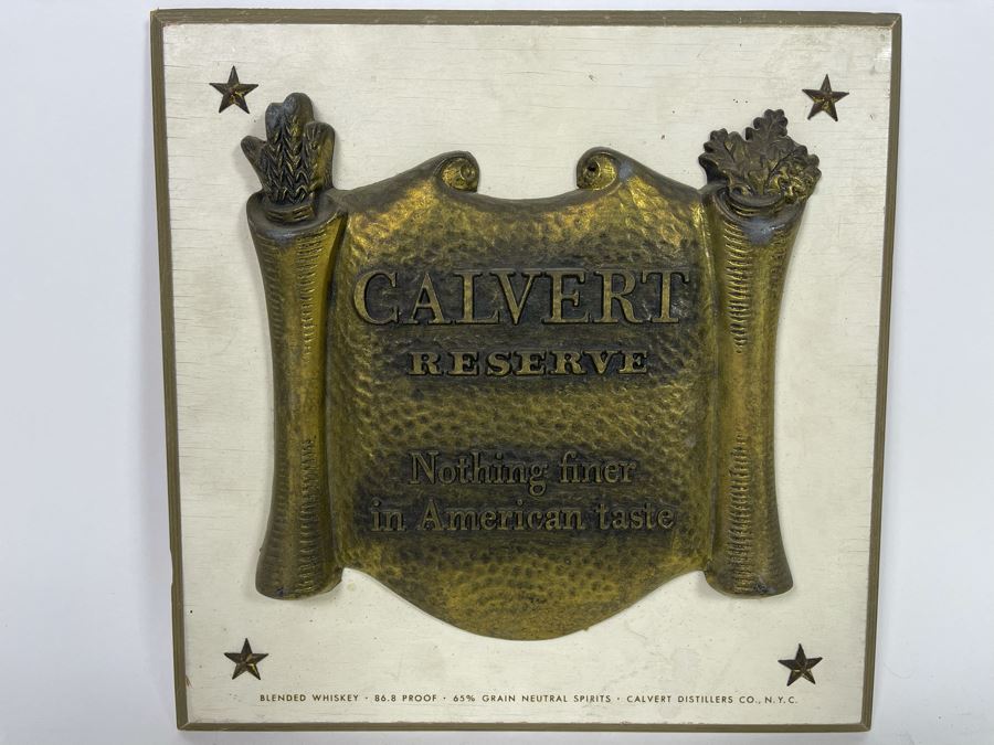 Old Calvert Reserve Blended Whiskey Bar Sign 12 X 12