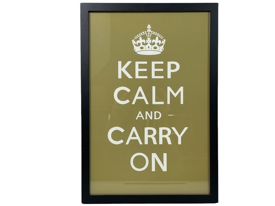 Framed Keep Calm And Carry On Poster 13 X 19 [Photo 1]