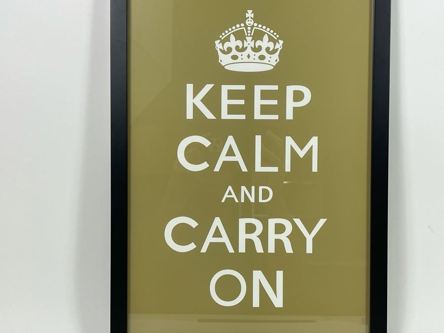 Framed Keep Calm And Carry On Poster 13 X 19 [Photo 3]