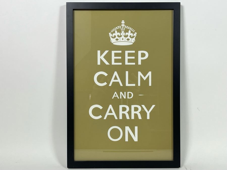 Framed Keep Calm And Carry On Poster 13 X 19 [Photo 2]