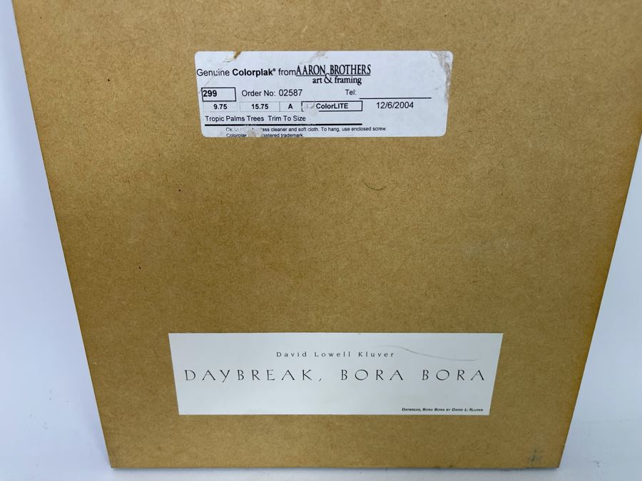 Aaron Brothers Print On Board Of Daybreak, Bora Bora David Lowell Kluver 9.75 X 15.75 [Photo 6]