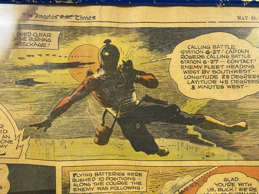 Framed 1937 Buck Rogers Comic Strip 14 X 22 [Photo 6]