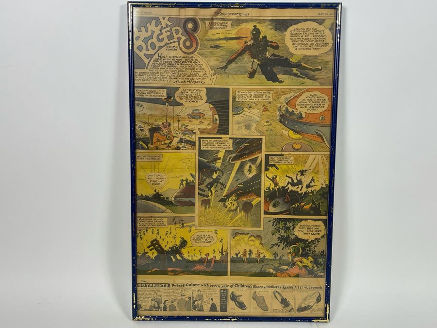 Framed 1937 Buck Rogers Comic Strip 14 X 22 [Photo 2]