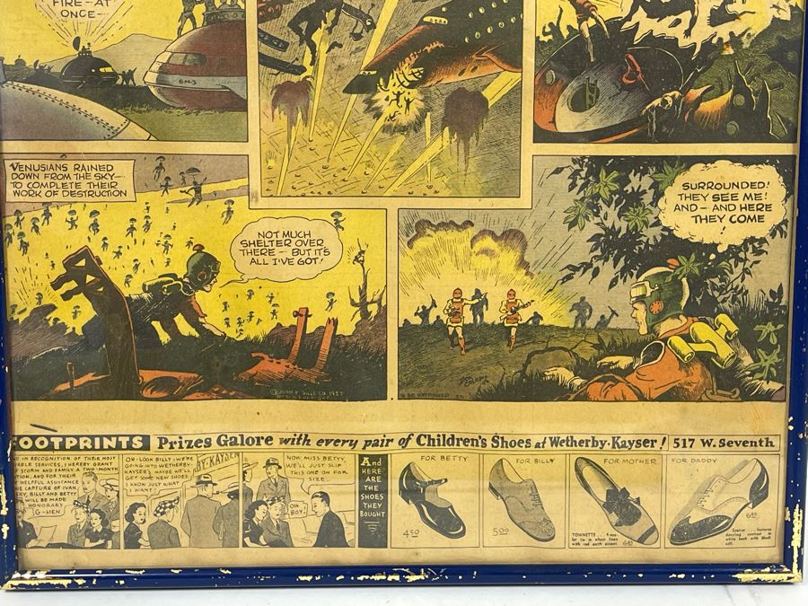 Framed 1937 Buck Rogers Comic Strip 14 X 22 [Photo 10]