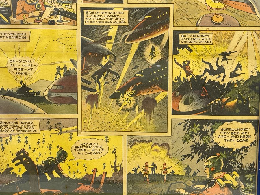 Framed 1937 Buck Rogers Comic Strip 14 X 22 [Photo 9]