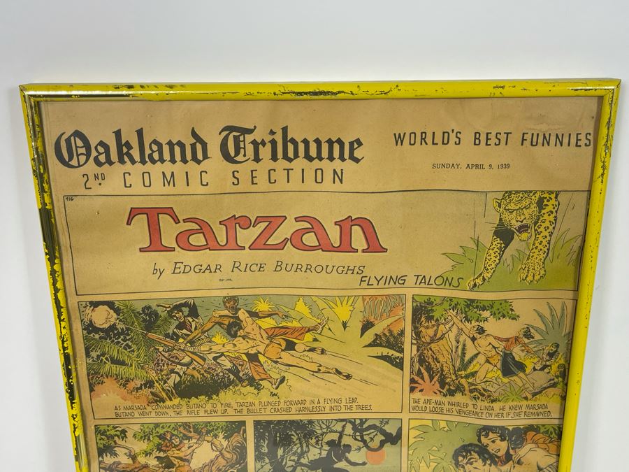Framed 1939 Tarzan By Edgar Rice Burroughs Comic Strip 14 X 22 [Photo 4]