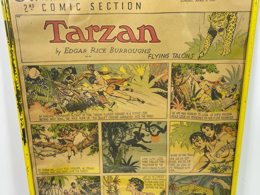 Framed 1939 Tarzan By Edgar Rice Burroughs Comic Strip 14 X 22 [Photo 6]