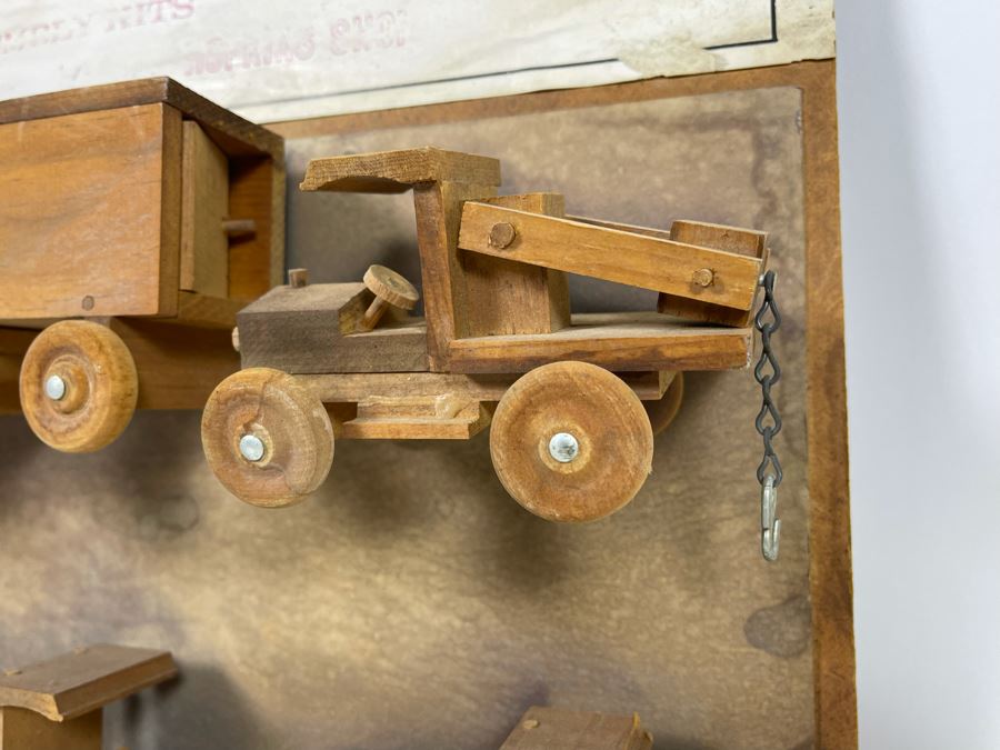 Vintage Store Display Of The Little Trucks That Roll Hopkins Shop Wooden Trucks 20 X 16 [Photo 9]