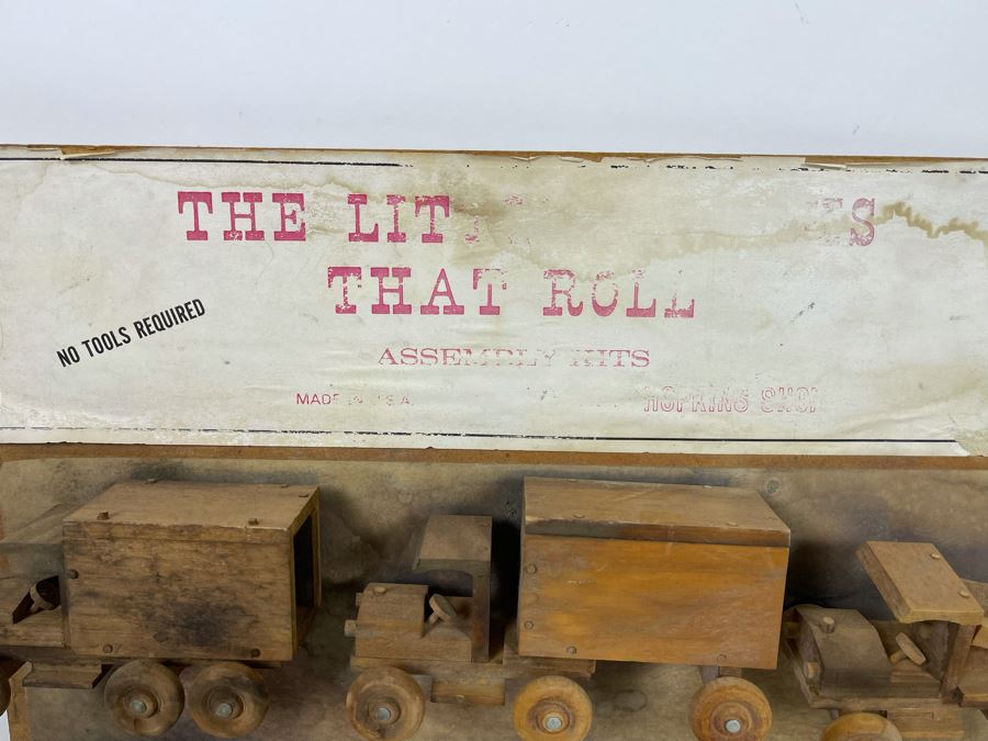 Vintage Store Display Of The Little Trucks That Roll Hopkins Shop Wooden Trucks 20 X 16 [Photo 7]
