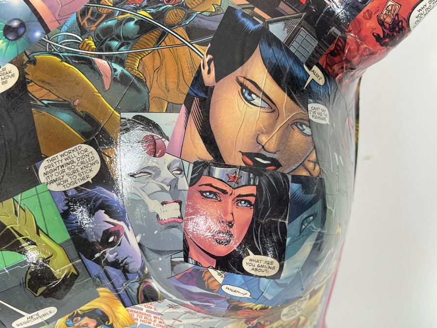 Pair Of Original 3-D Mannequin Comic Book Collages By Philip Pane One Signed On Back 16W X 22.5H [Photo 14]