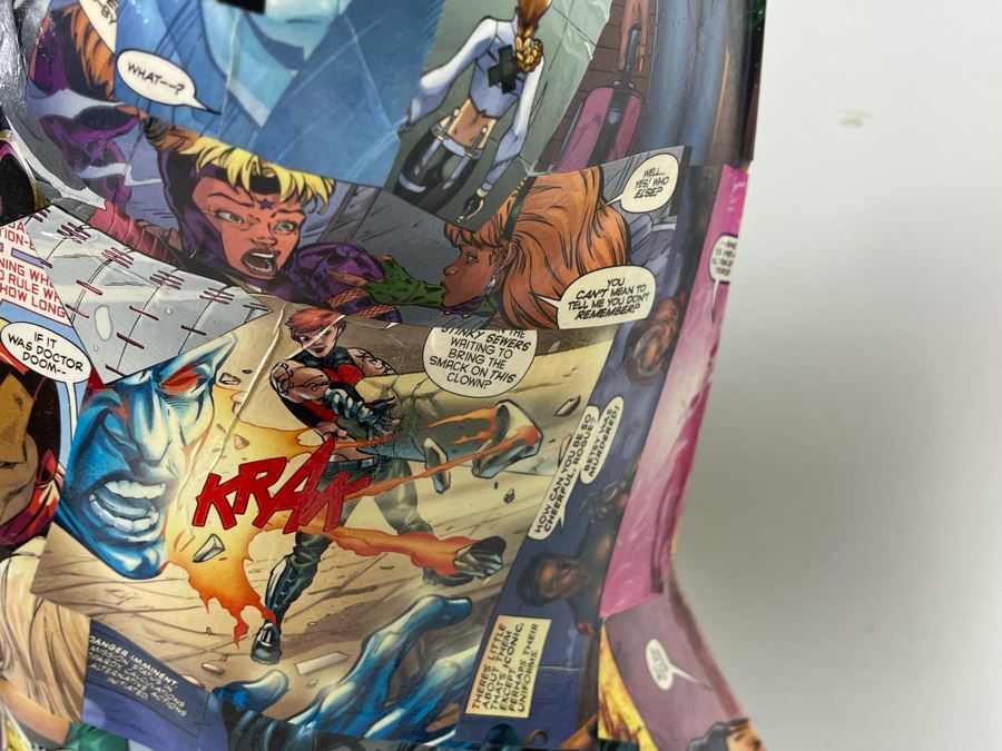 Pair Of Original 3-D Mannequin Comic Book Collages By Philip Pane One Signed On Back 16W X 22.5H [Photo 18]