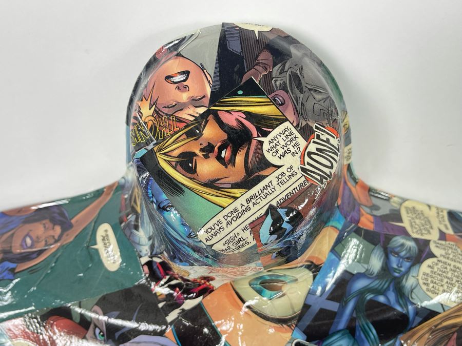 Pair Of Original 3-D Mannequin Comic Book Collages By Philip Pane One Signed On Back 16W X 22.5H [Photo 4]