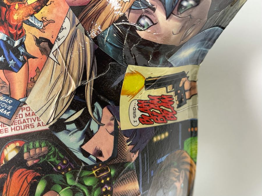 Pair Of Original 3-D Mannequin Comic Book Collages By Philip Pane One Signed On Back 16W X 22.5H [Photo 20]