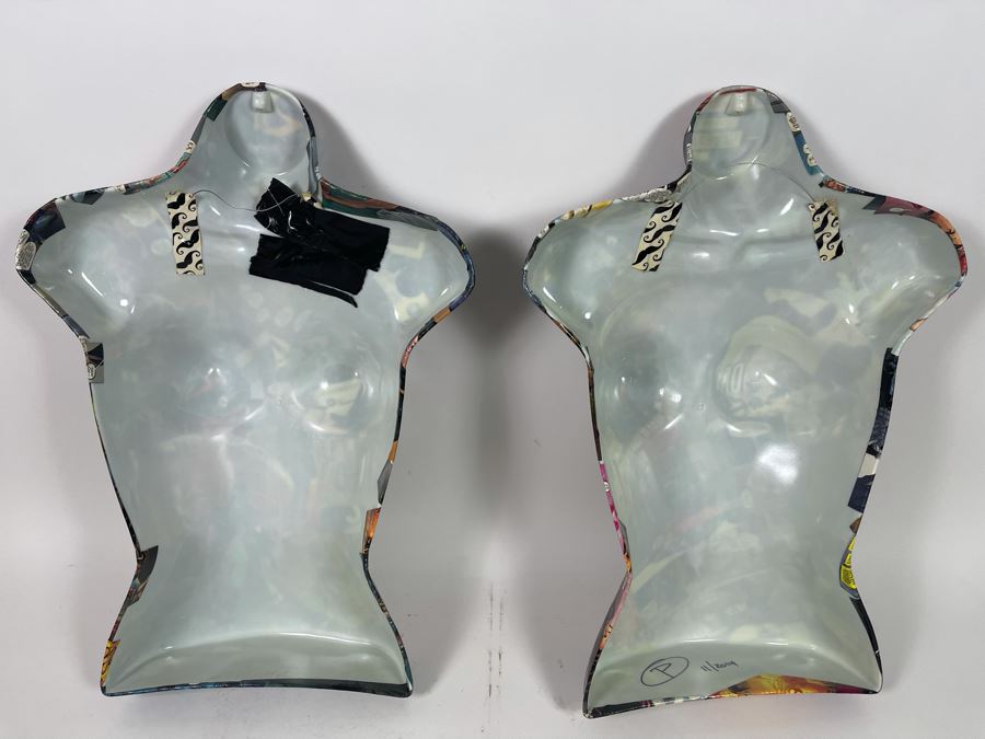 Pair Of Original 3-D Mannequin Comic Book Collages By Philip Pane One Signed On Back 16W X 22.5H [Photo 21]