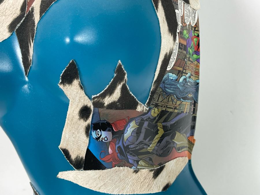 Pair Of Original 3-D Mannequin Comic Book Collages By Philip Pane Both Signed On Back 16W X 22.5H [Photo 15]