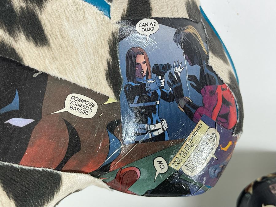 Pair Of Original 3-D Mannequin Comic Book Collages By Philip Pane Both Signed On Back 16W X 22.5H [Photo 14]