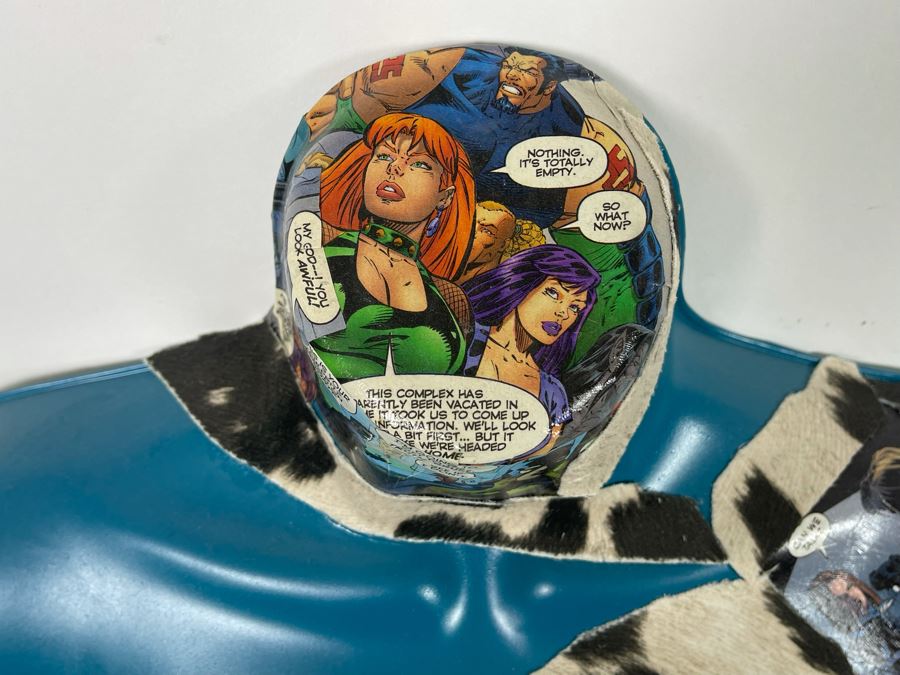 Pair Of Original 3-D Mannequin Comic Book Collages By Philip Pane Both Signed On Back 16W X 22.5H [Photo 12]