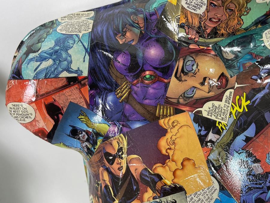 Pair Of Original 3-D Mannequin Comic Book Collages By Philip Pane Both Signed On Back 16W X 22.5H [Photo 5]