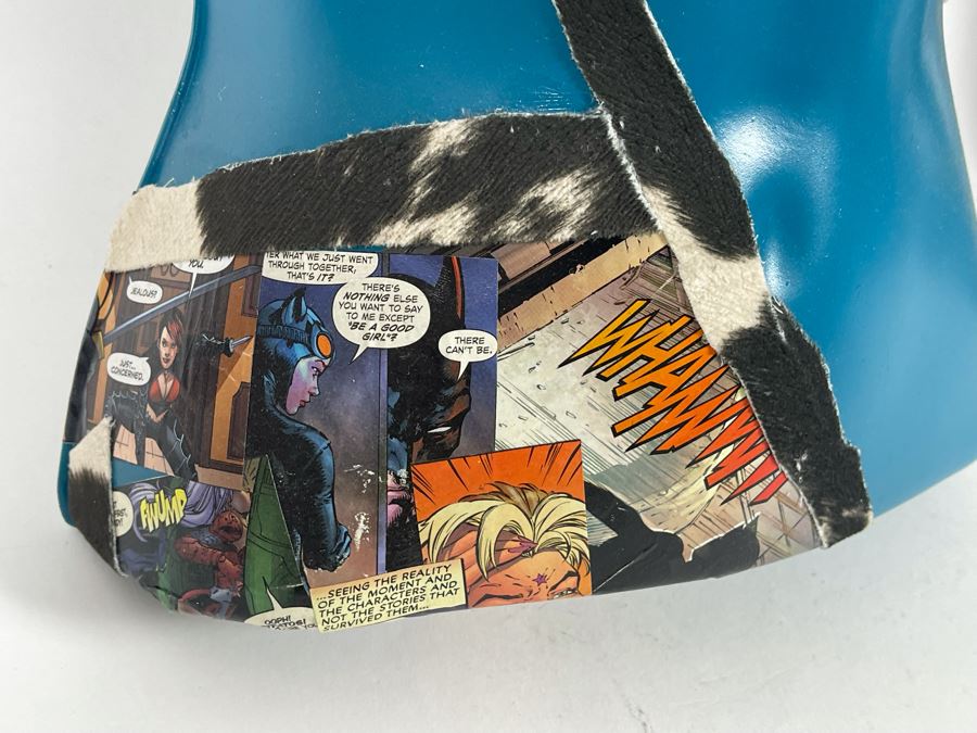 Pair Of Original 3-D Mannequin Comic Book Collages By Philip Pane Both Signed On Back 16W X 22.5H [Photo 16]