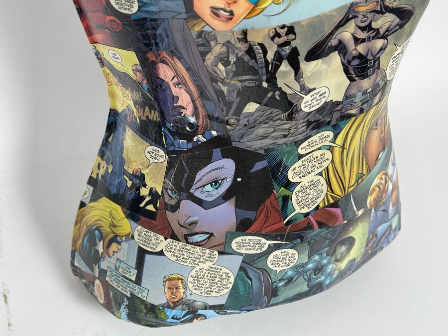 Pair Of Original 3-D Mannequin Comic Book Collages By Philip Pane Both Signed On Back 16W X 22.5H [Photo 11]