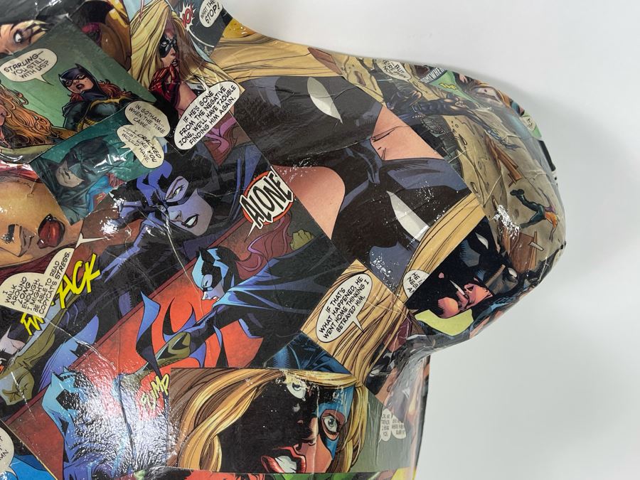 Pair Of Original 3-D Mannequin Comic Book Collages By Philip Pane Both Signed On Back 16W X 22.5H [Photo 6]