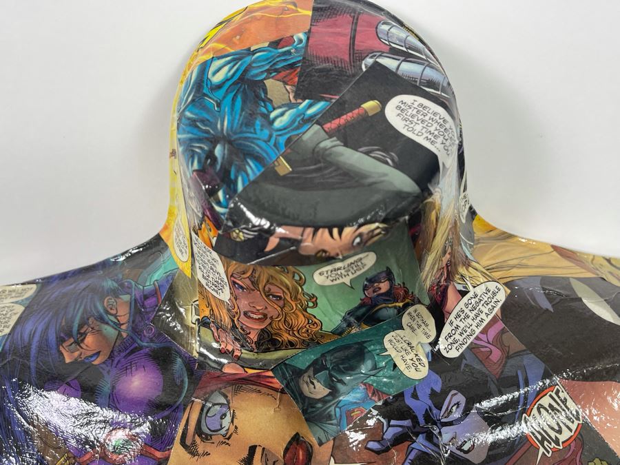 Pair Of Original 3-D Mannequin Comic Book Collages By Philip Pane Both Signed On Back 16W X 22.5H [Photo 4]