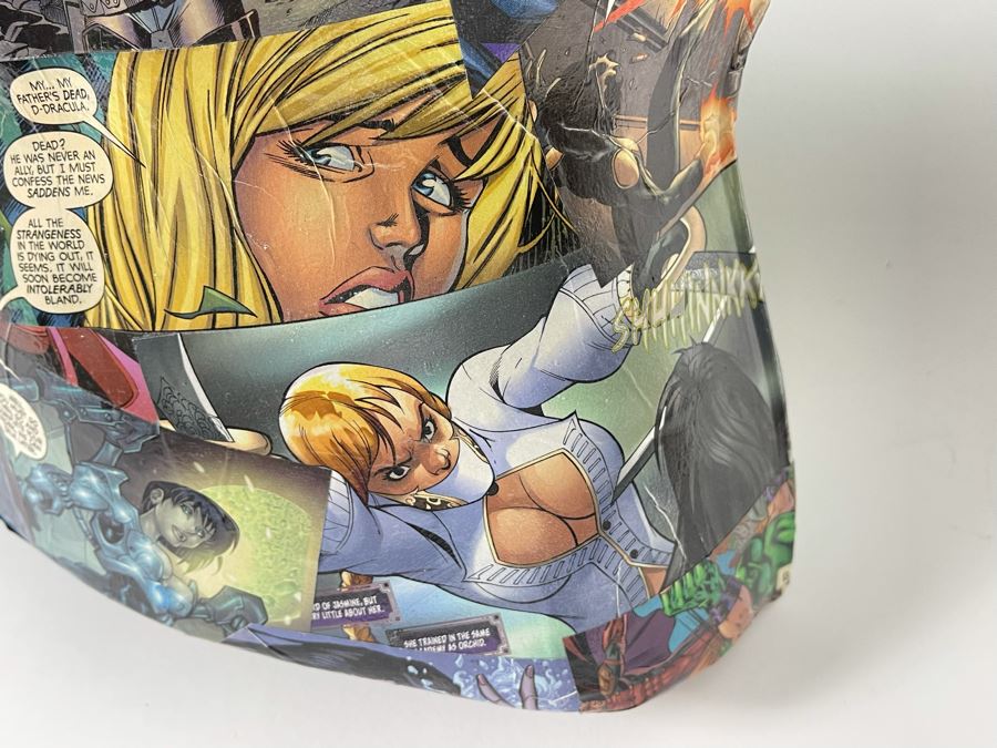 Pair Of Original 3-D Mannequin Comic Book Collages By Philip Pane Both Signed On Back 16W X 22.5H [Photo 9]