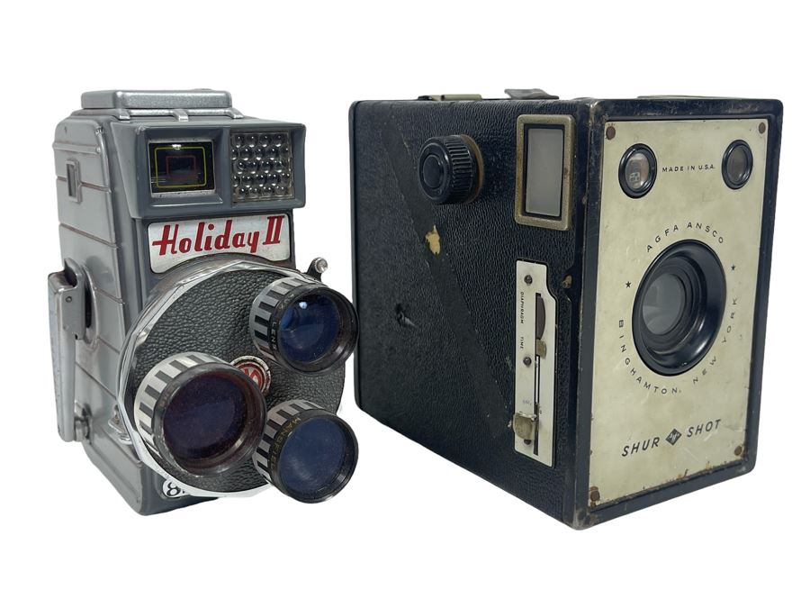 Mansfield Holiday II Super 8mm Movie Camera And Agfa Shur Shot Camera [Photo 1]