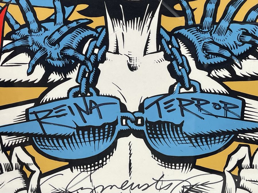 Girly Freakshow Rock Band Poster Signed By Band Members Sylmenstra Hymen Gwar Framed 25 X 29 [Photo 10]