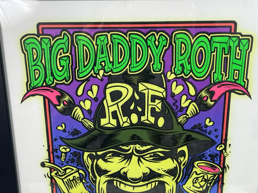 Big Daddy Roth Limited Edition Glow In The Dark Poster The Original R.F. Framed Hand Signed By Dirty Donny (Donny Gillies)  22.5 X 28.5 [Photo 9]