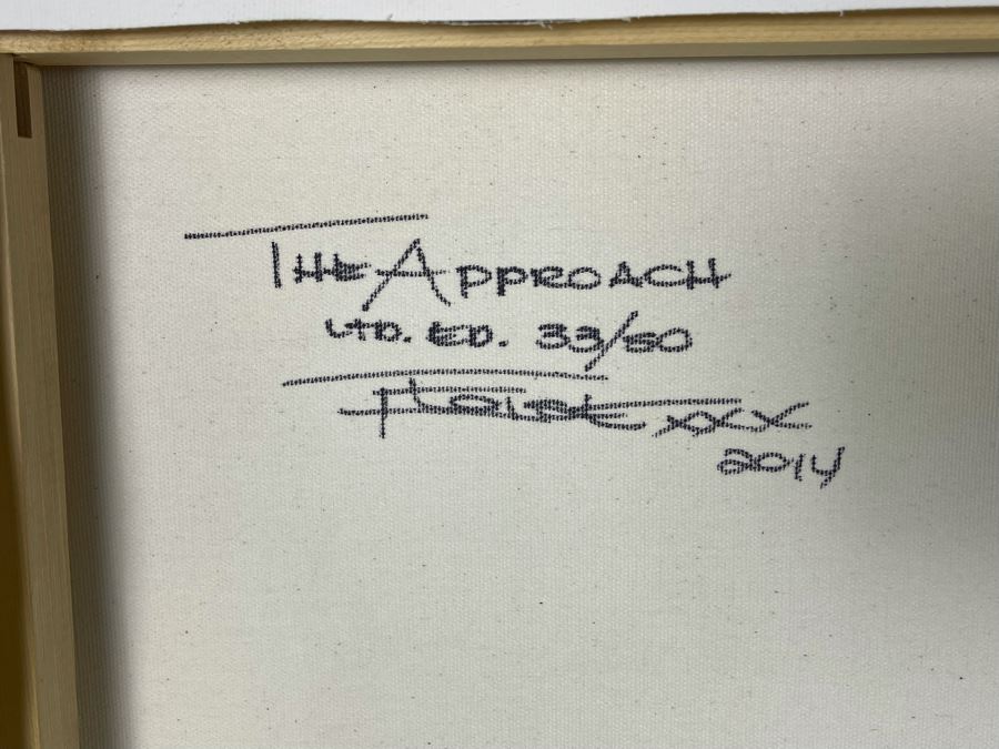 Signed Limited Edition Print On Canvas Titled 'The Approach' 2014 48W X 30H [Photo 2]