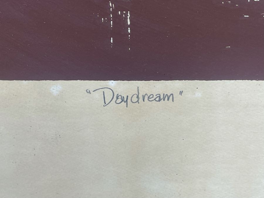 Limited Edition 1 Of 50 Print 25W X 31.5H Signed C Bennett Titled 'Daydream' Framed  [Photo 6]