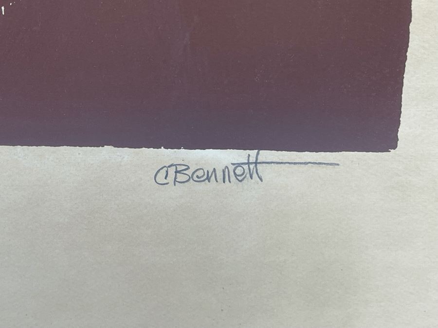 Limited Edition 1 Of 50 Print 25W X 31.5H Signed C Bennett Titled 'Daydream' Framed  [Photo 5]