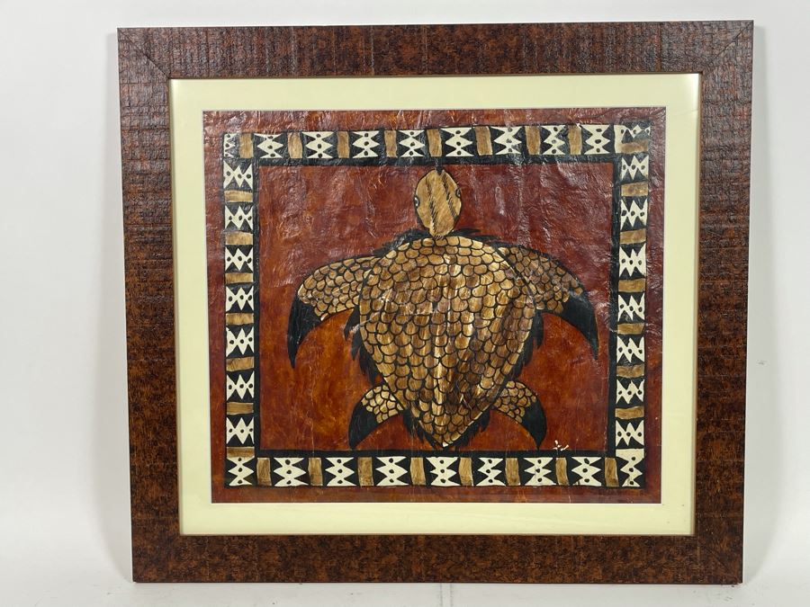 Original Framed Painting Of Sea Turtle 25.5 X 23 [Photo 2]