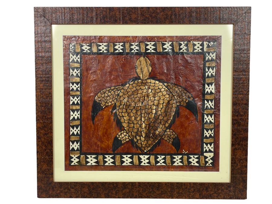 Original Framed Painting Of Sea Turtle 25.5 X 23 [Photo 1]